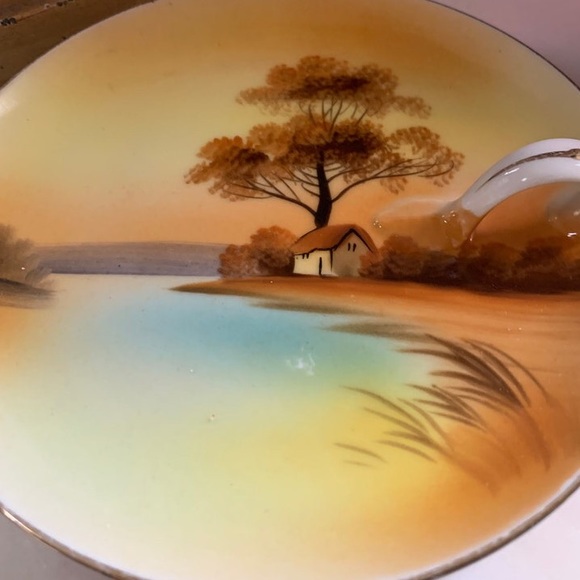 🗝️AUCTION PRICE 👩🏻‍⚖️Vintage Noritake Morimura "Tree in th Meadow" Nappy Dish - Picture 3 of 4